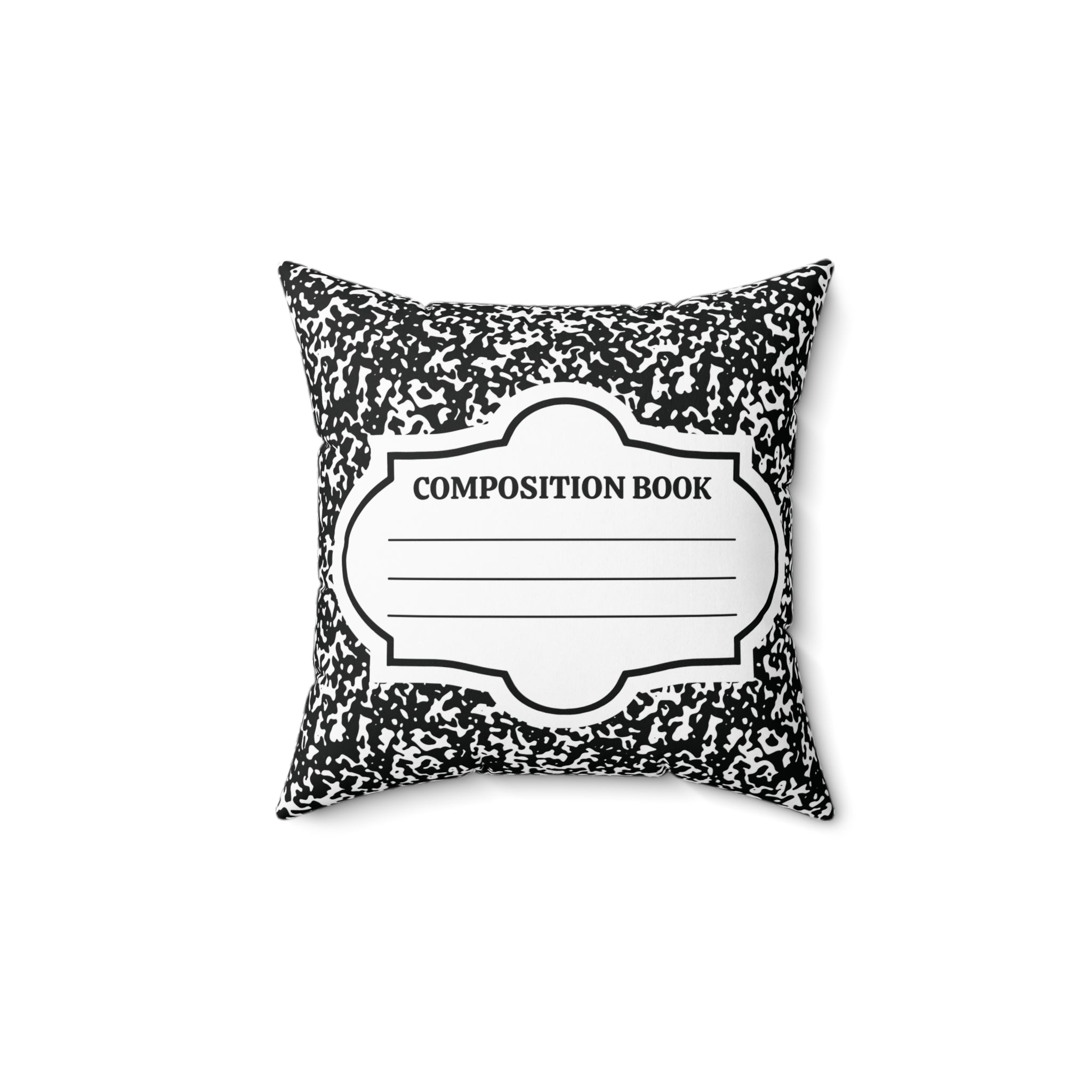 Black Composition Notebook - Decor Pillow