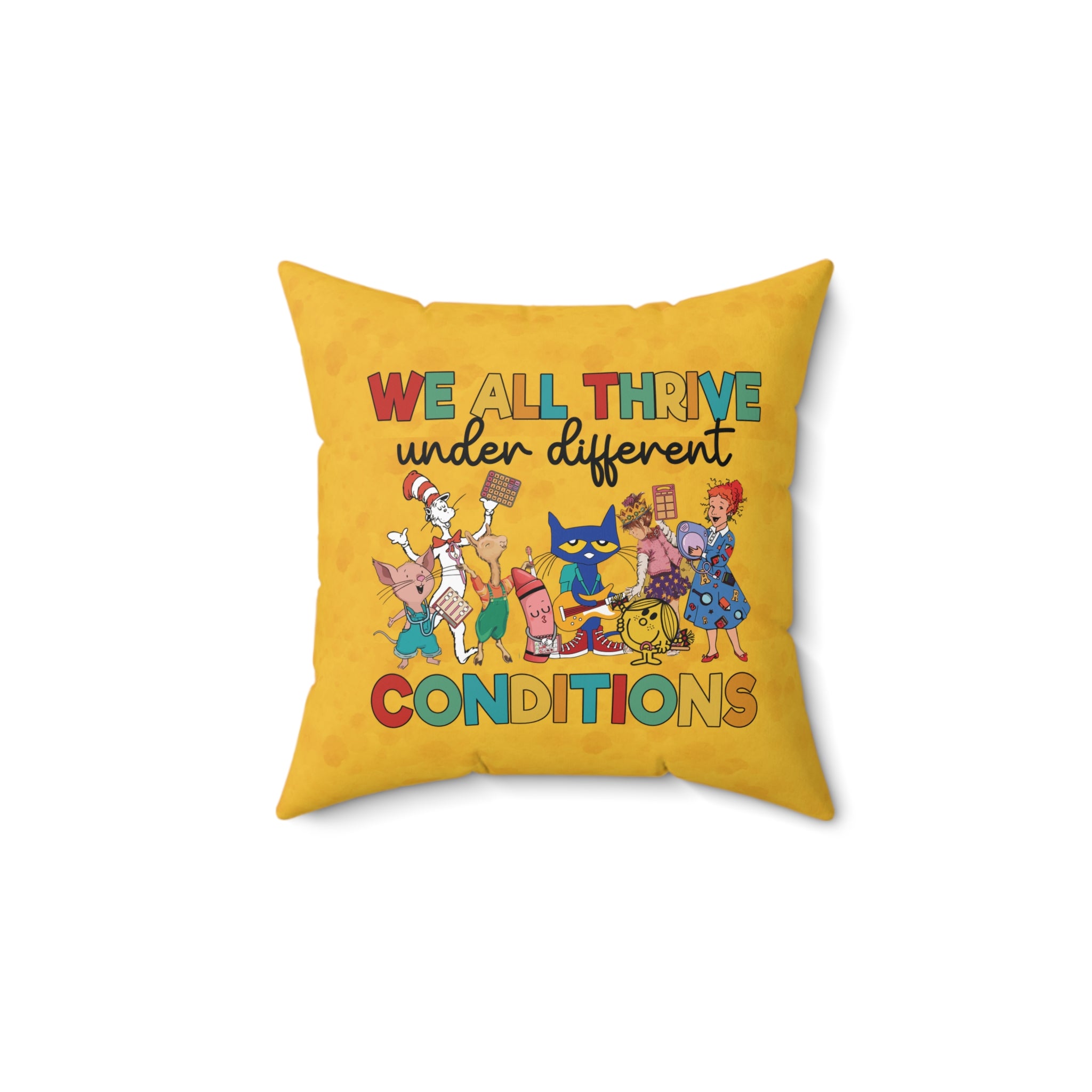 Yellow Thrive Under Different Conditions - Decor Pillow