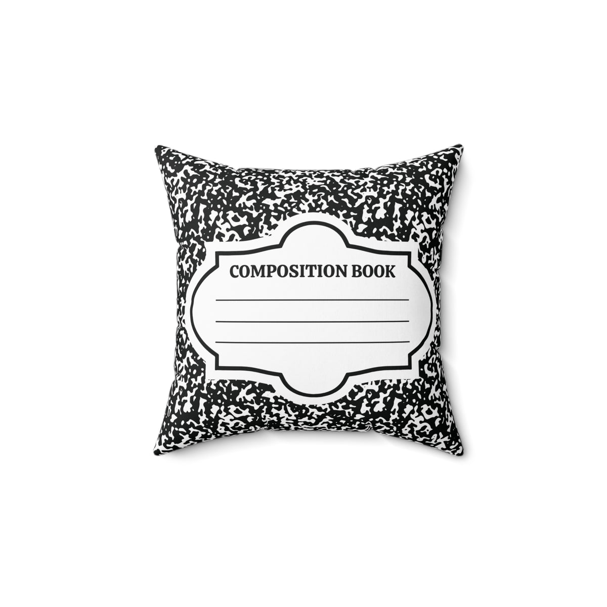 Black Composition Notebook - Decor Pillow