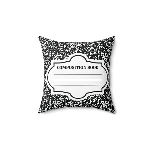 Black Composition Notebook - Decor Pillow