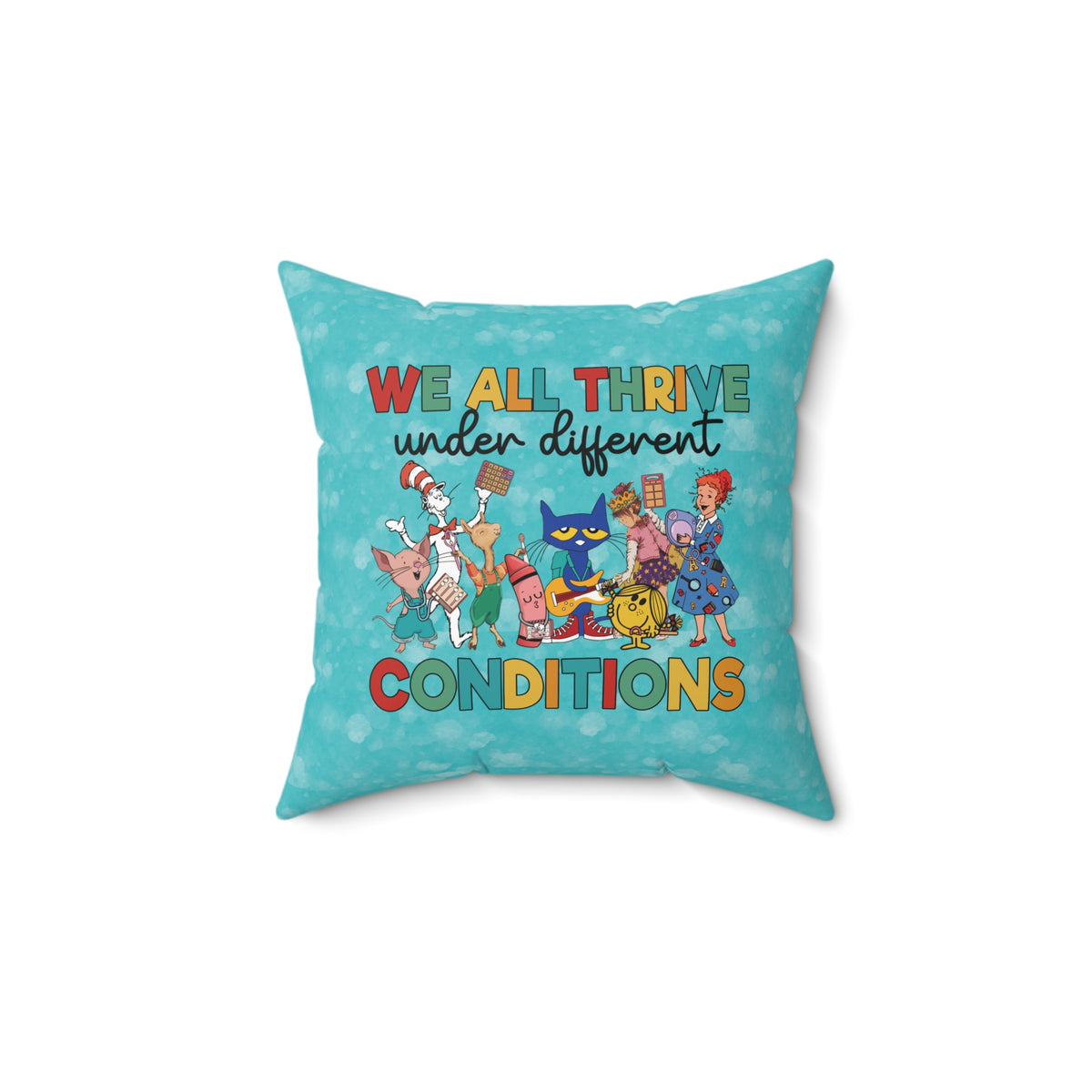 Blue Thrive Under Different Conditions - Decor Pillow