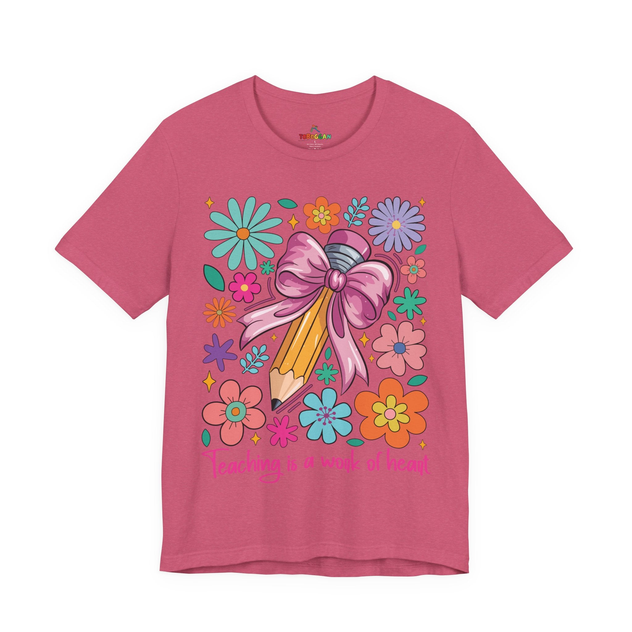 Teaching Is A Work Of Heart - T-Shirt