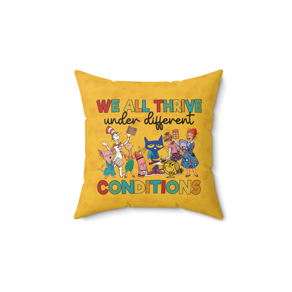 Yellow Thrive Under Different Conditions - Decor Pillow
